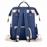 Baby Nappy Bag Backpack with Insulated Bottle Pockets Blue