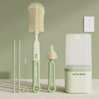 Green 6 piece baby bottle brush cleaning set