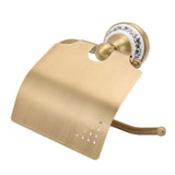 Porto Vecchio Toilet Paper Holder, Porcelain Decoration, Wall Mounted, Antique Brass
