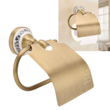 Porto Vecchio Toilet Paper Holder, Porcelain Decoration, Wall Mounted, Antique Brass