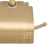 Porto Vecchio Toilet Paper Holder, Porcelain Decoration, Wall Mounted, Antique Brass