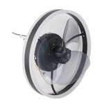 Side profile of the 16.5 cm high ceiling fan light showing the iron lamp body