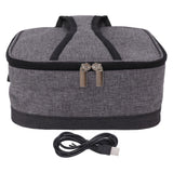 Domme portable USB heating insulation bag in light grey with warming interior