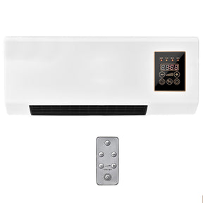 Touch screen control panel on the front of the wall mounted unit