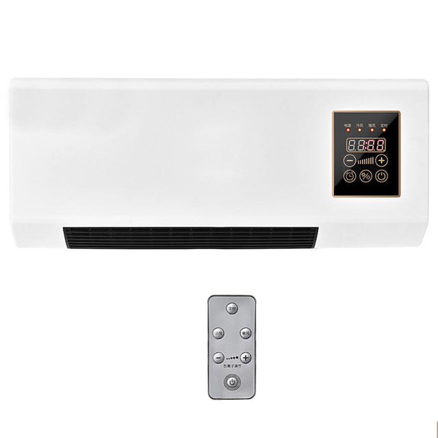Touch screen control panel on the front of the wall mounted unit