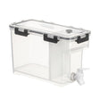 3.5 litre clear plastic drink dispenser with front tap and lift off lid