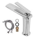 Nordic style copper basin mixer tap with lift up lever