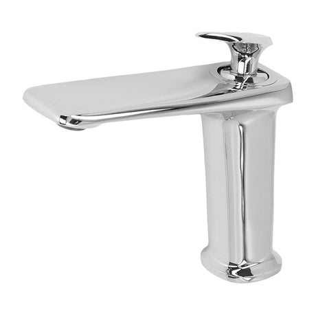 Front view of the copper Nordic basin mixer tap