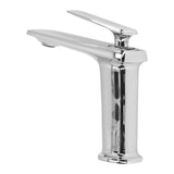 Spout outlet detail of the copper basin mixer tap