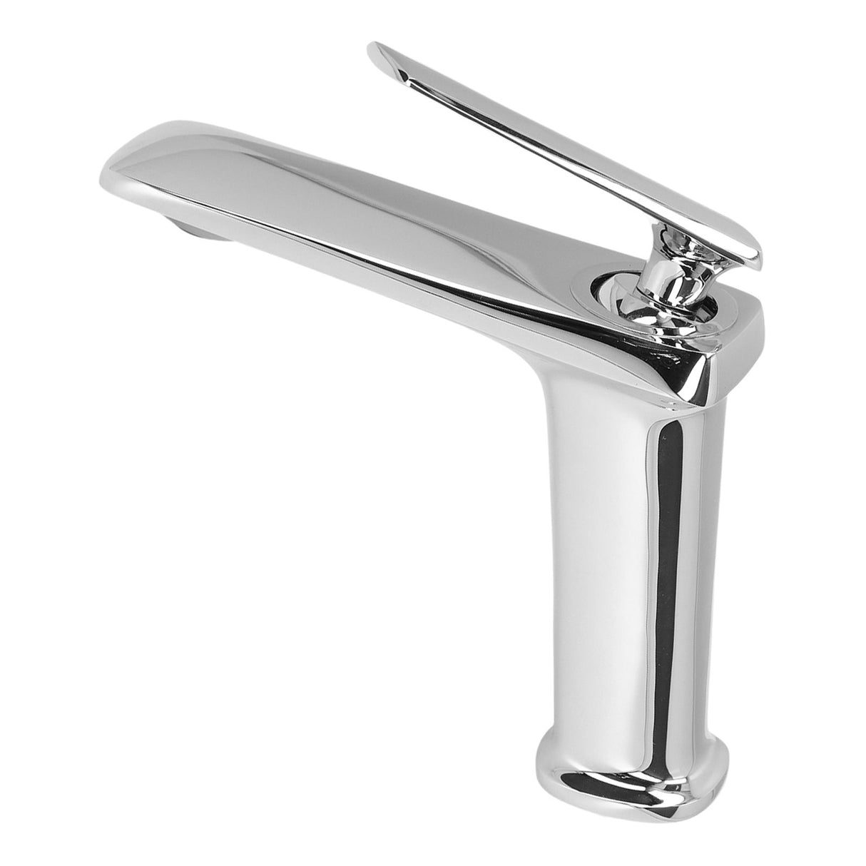 Rear view of the Nordic style copper basin mixer