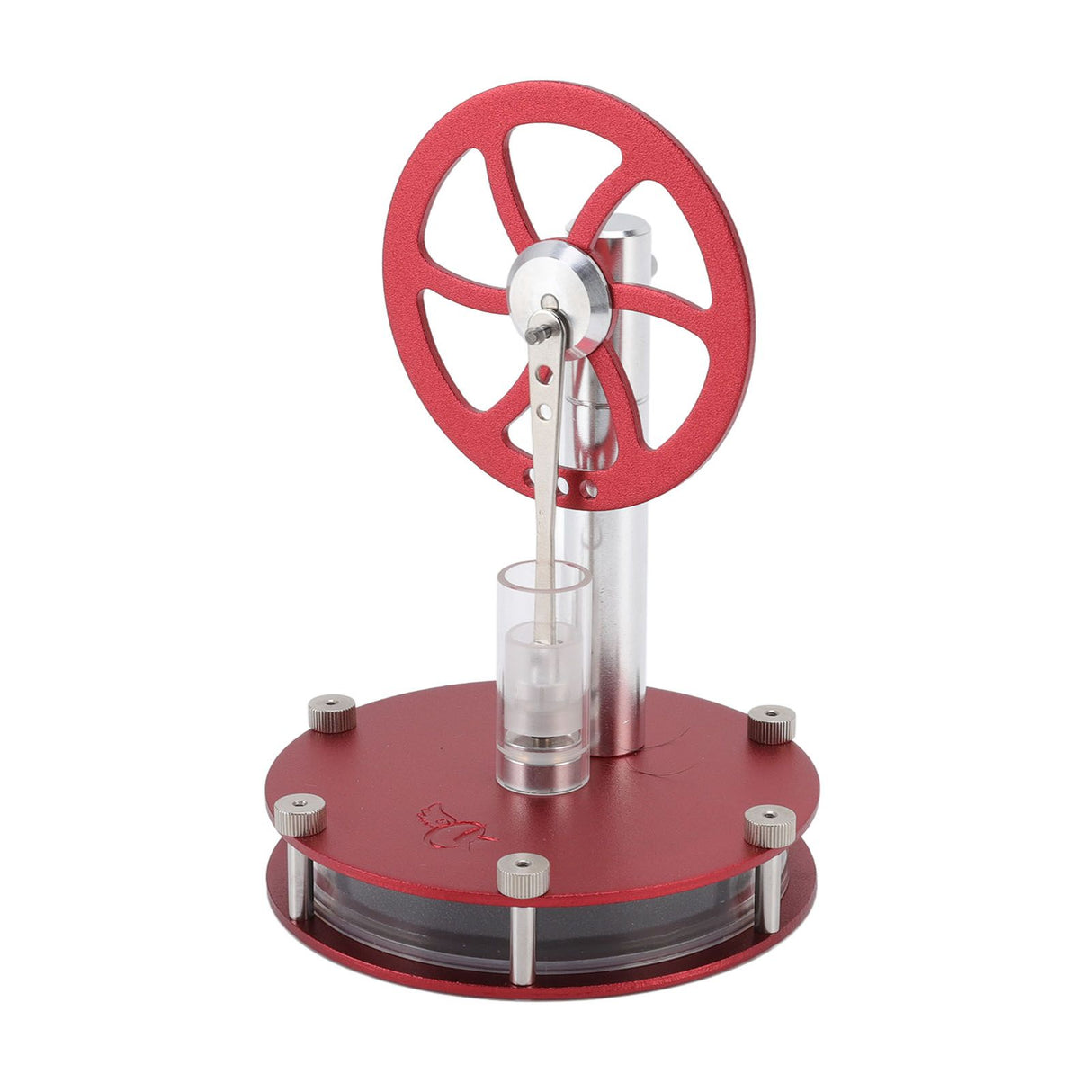 Top view of the Stirling engine display plate