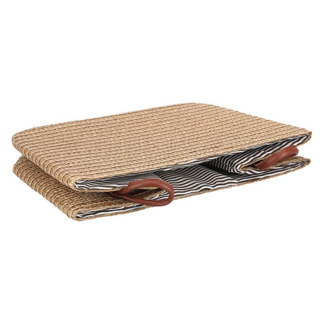 Pale yellow collapsible fabric storage basket - view 10