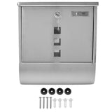 Stainless steel wall-mounted locking mailbox with narrow slot - image 1