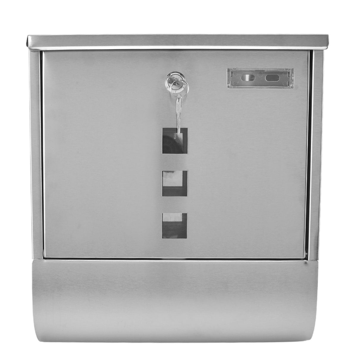 Stainless steel wall-mounted locking mailbox with narrow slot - image 2