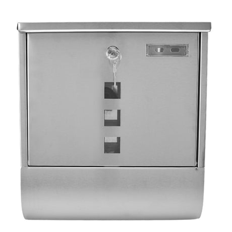 Stainless steel wall-mounted locking mailbox with narrow slot - image 2