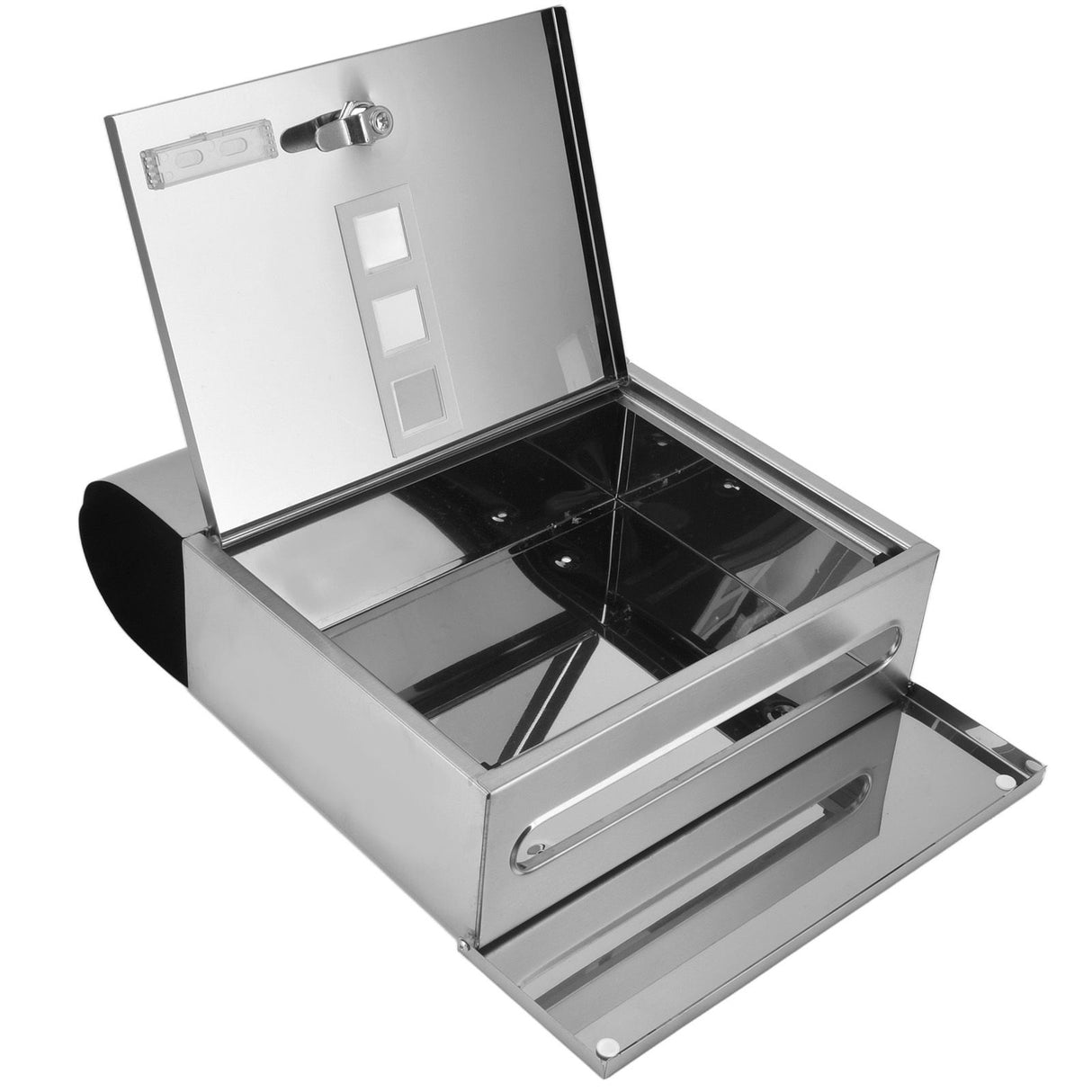 Stainless steel wall-mounted locking mailbox with narrow slot - image 3