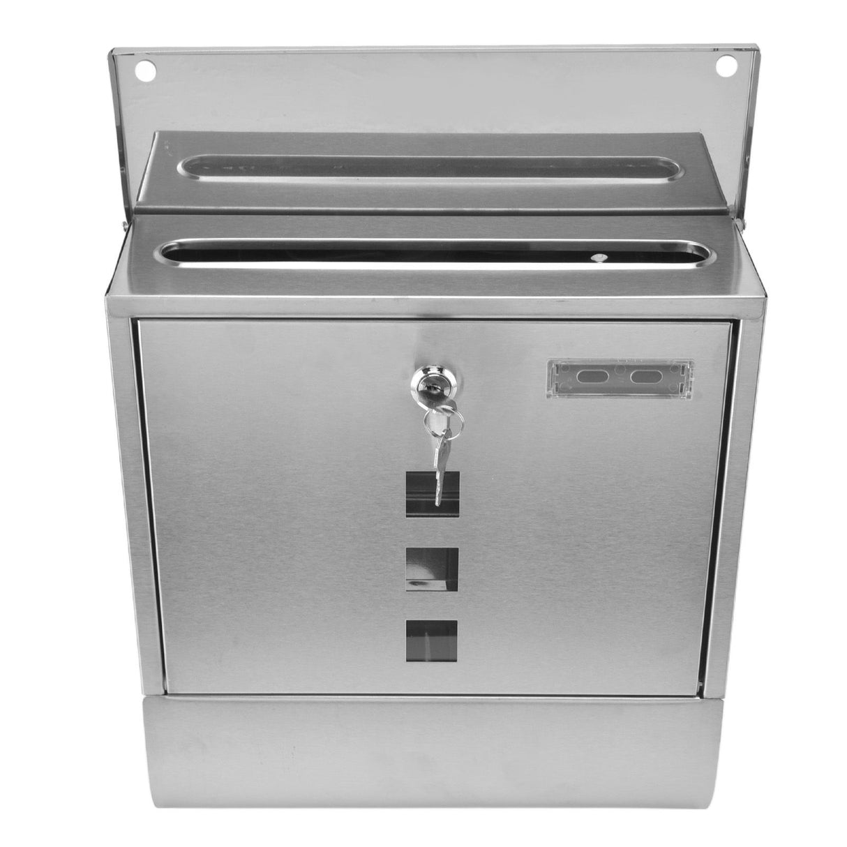 Stainless steel wall-mounted locking mailbox with narrow slot - image 4