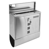 Stainless steel wall-mounted locking mailbox with narrow slot - image 5
