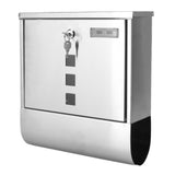 Stainless steel wall-mounted locking mailbox with narrow slot - image 6