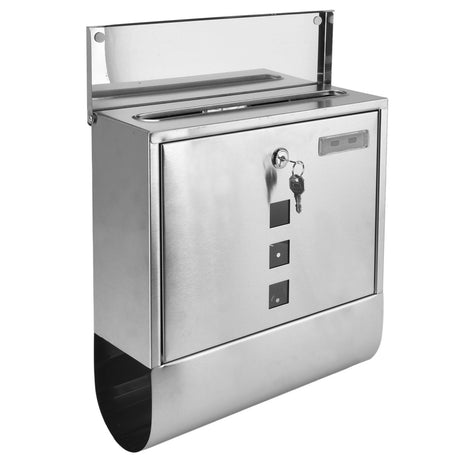 Stainless steel wall-mounted locking mailbox with narrow slot - image 9