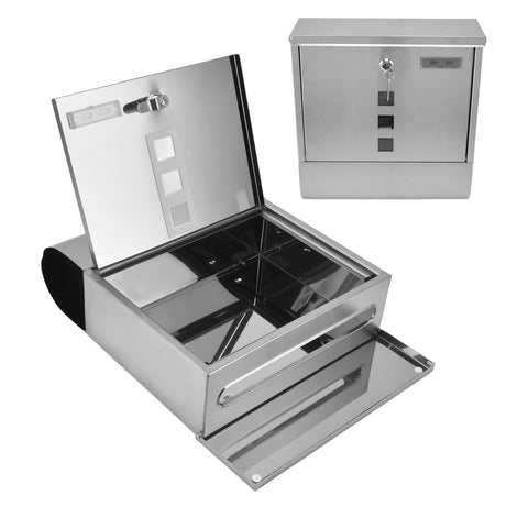 Stainless steel wall-mounted locking mailbox with narrow slot - image 10