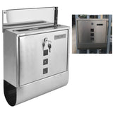 Stainless steel wall-mounted locking mailbox with narrow slot - image 12