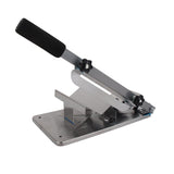 Thin lamb rolls cut with the manual frozen meat slicer