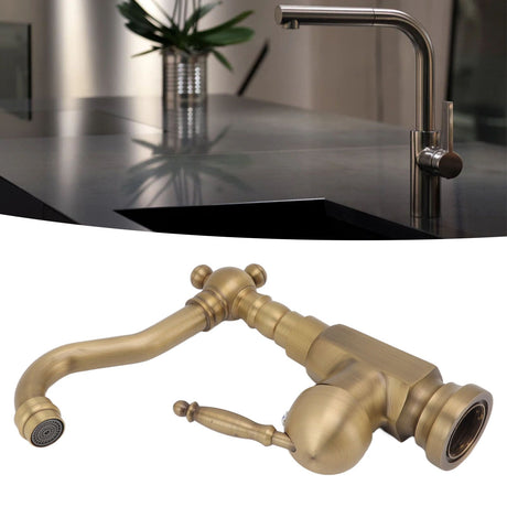Hot and cold hoses supplied with the antique brass basin tap