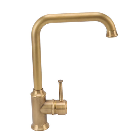 Threaded mounting shank at the base of the vintage basin tap