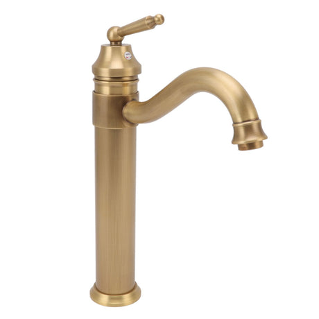 Close up of the single lever handle on the industrial basin tap