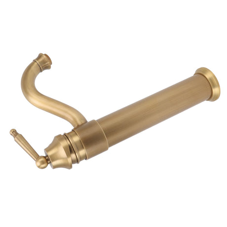 Tall basin tap installed behind an above counter vessel basin