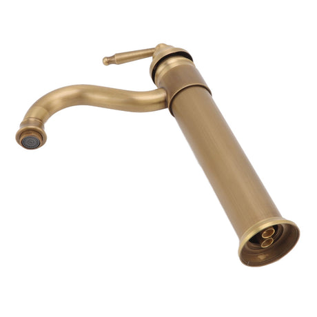 Top down view of the tall industrial basin mixer tap