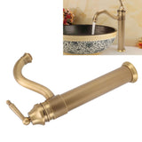 Base and threaded mounting shank of the tall basin mixer tap