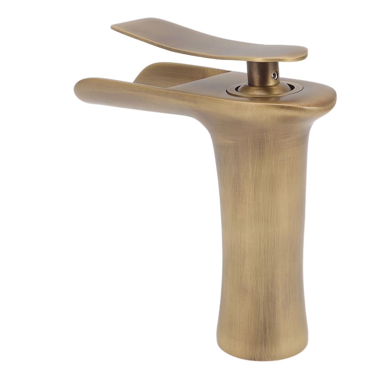 Side profile of the antique waterfall basin tap