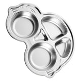 Car shaped stainless steel divided dinner plate for kids