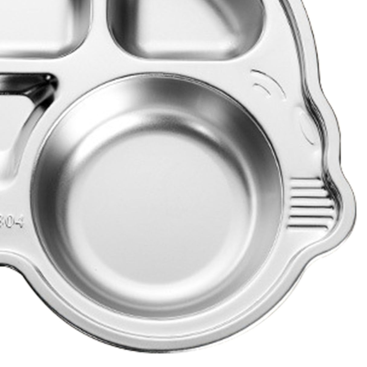 Car shaped stainless steel divided dinner plate for kids