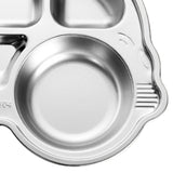 Car shaped stainless steel divided dinner plate for kids