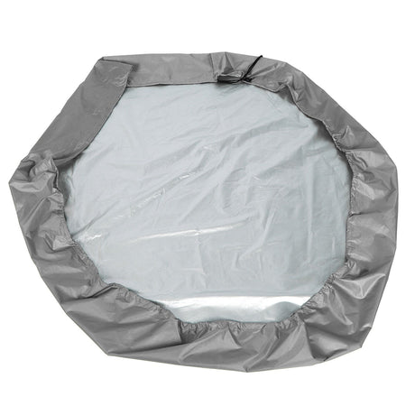 Hexagon Sandpit Cover with Drawstring, Waterproof, Grey
