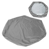 Hexagon Sandpit Cover with Drawstring, Waterproof, Grey