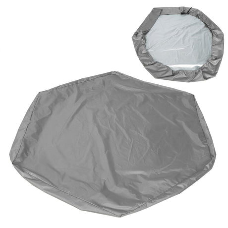 Hexagon Sandpit Cover with Drawstring, Waterproof, Grey