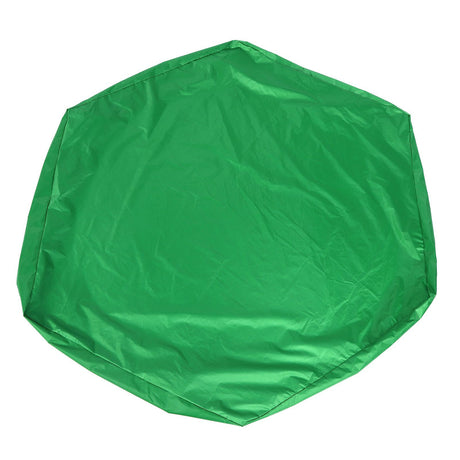 Hexagon Sandpit Cover with Drawstring, Waterproof, Green