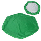 Hexagon Sandpit Cover with Drawstring, Waterproof, Green