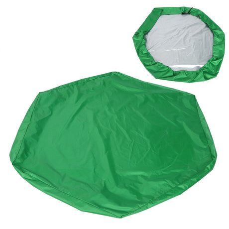 Hexagon Sandpit Cover with Drawstring, Waterproof, Green