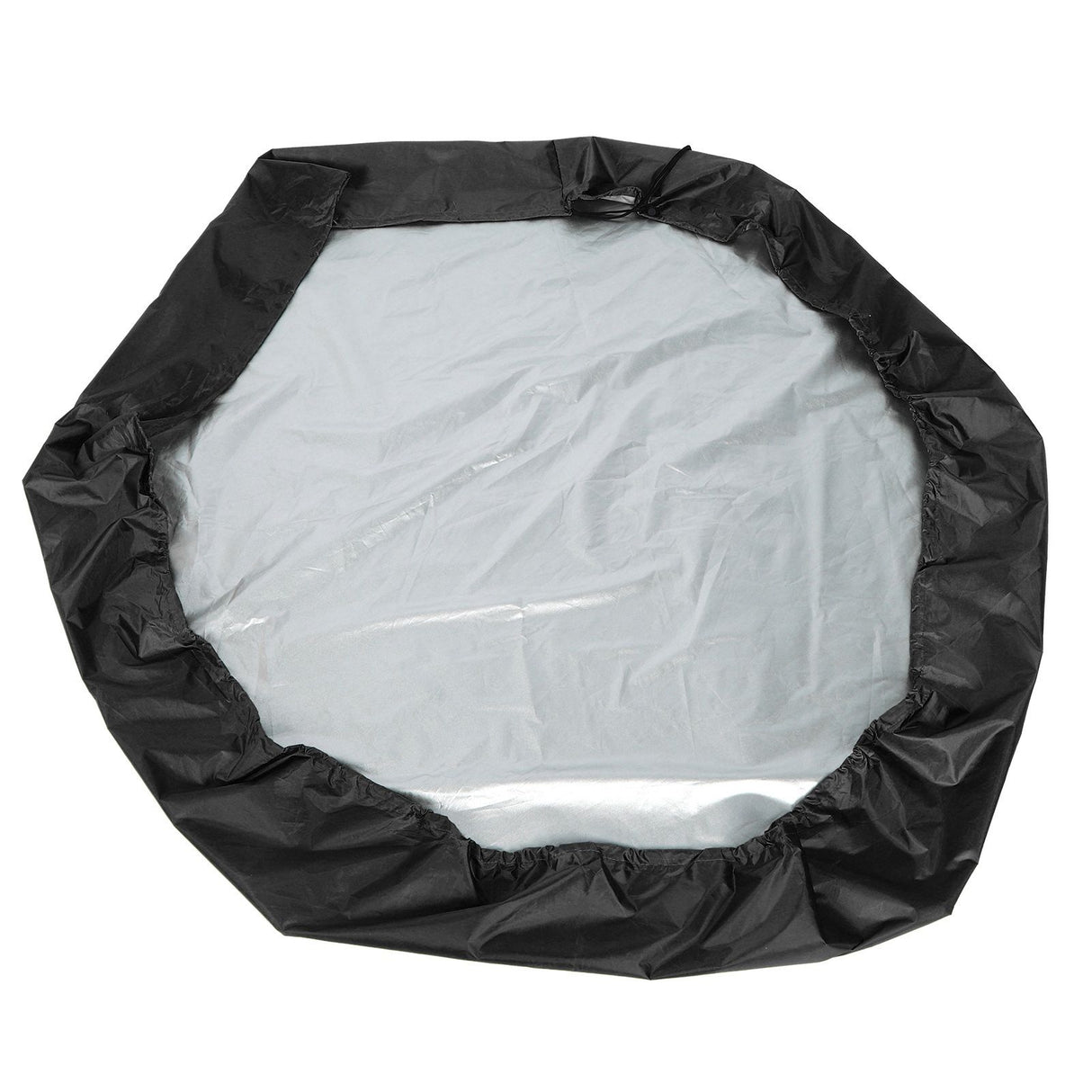 Hexagon Sandpit Cover with Drawstring, Waterproof, Black