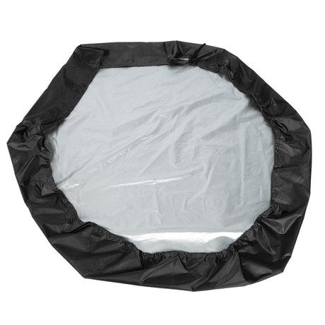 Hexagon Sandpit Cover with Drawstring, Waterproof, Black