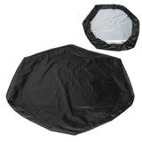 Hexagon Sandpit Cover with Drawstring, Waterproof, Black
