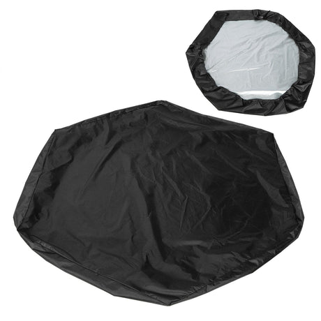 Hexagon Sandpit Cover with Drawstring, Waterproof, Black