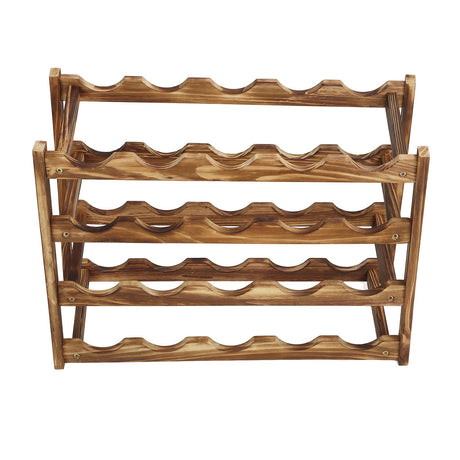 20 bottle 4 tier timber wine rack