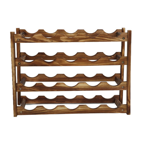 20 bottle 4 tier timber wine rack