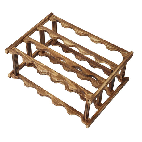 20 bottle 4 tier timber wine rack